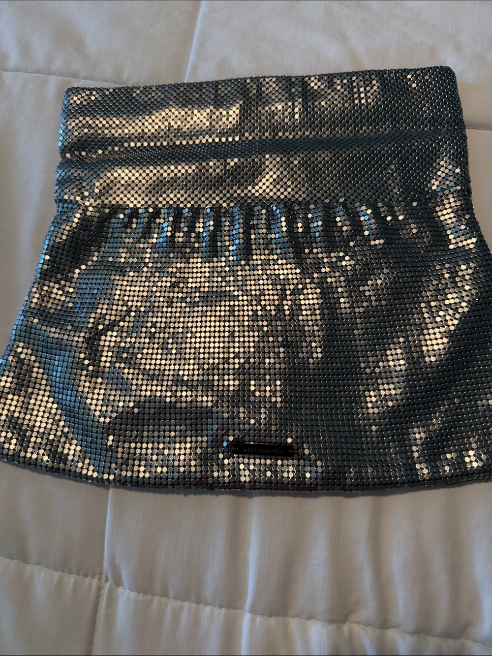 BCBGMAXAZRIA CLUTCH
HANDBAG SACOCHE SILVER...